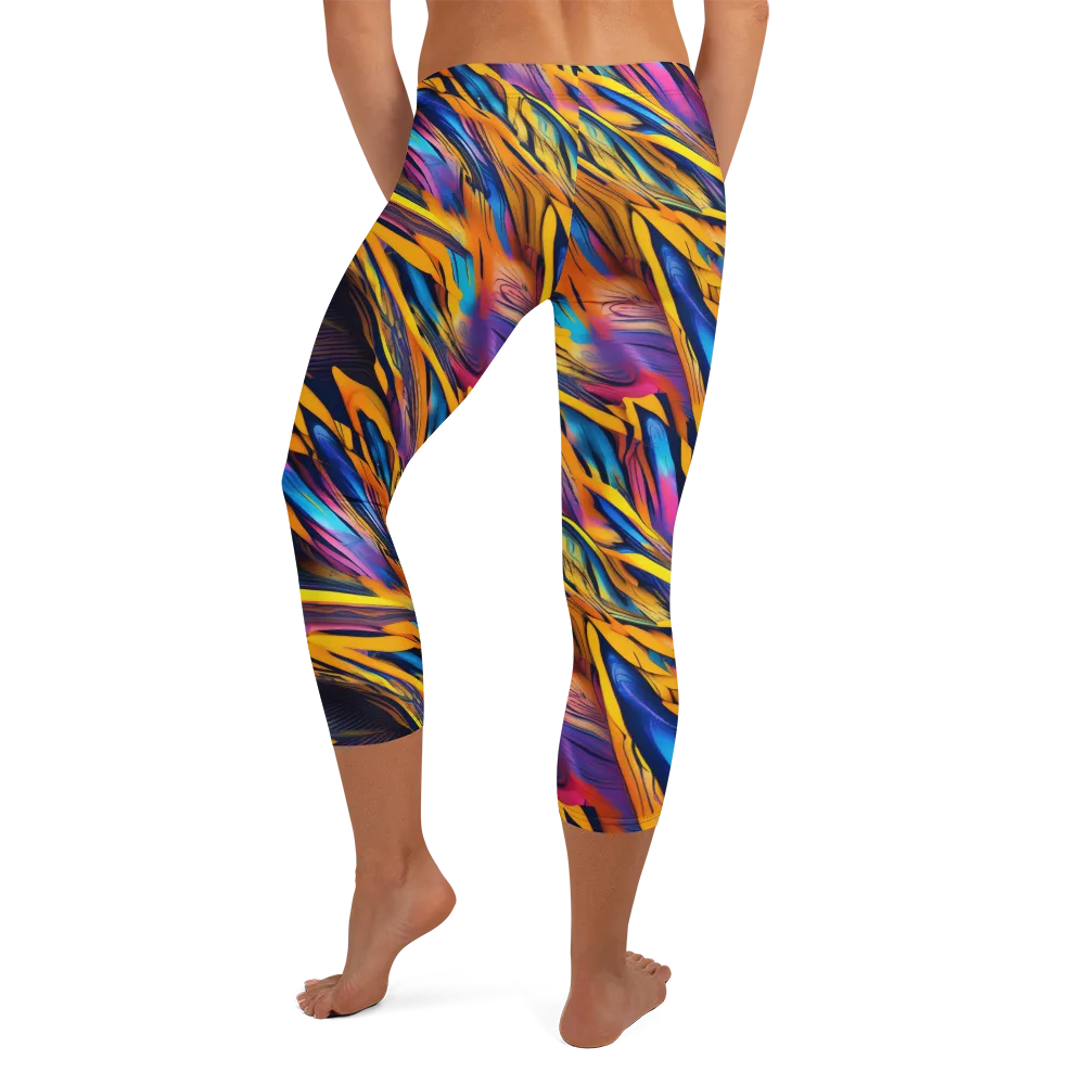 Electric Saffron on Capri Leggings — Back