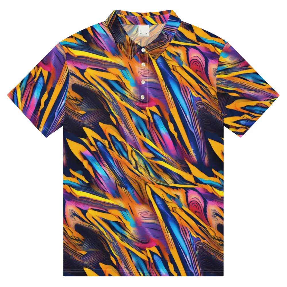 Electric Saffron on Men's Slim Fit Polo Shirt — Front