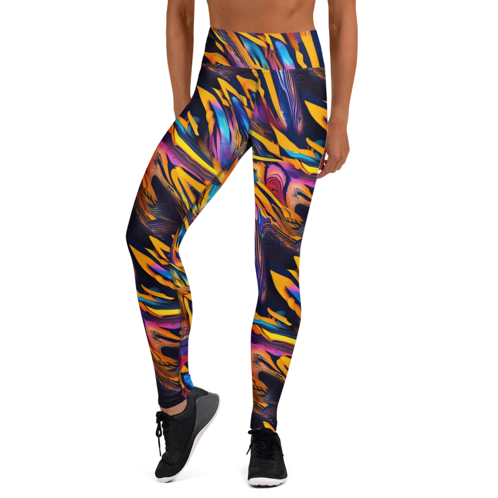 Electric Saffron on Yoga Leggings — Front
