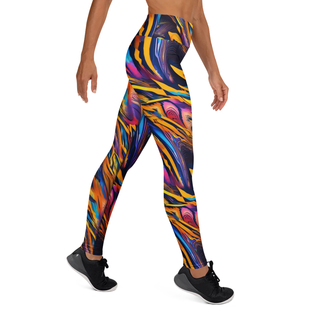 Electric Saffron on Yoga Leggings — Right