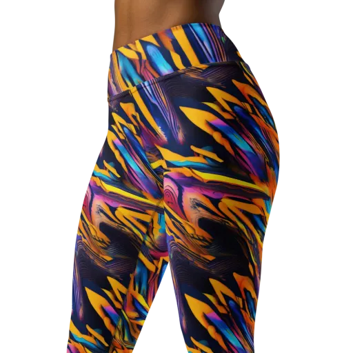 Electric Saffron on a Yoga Leggings