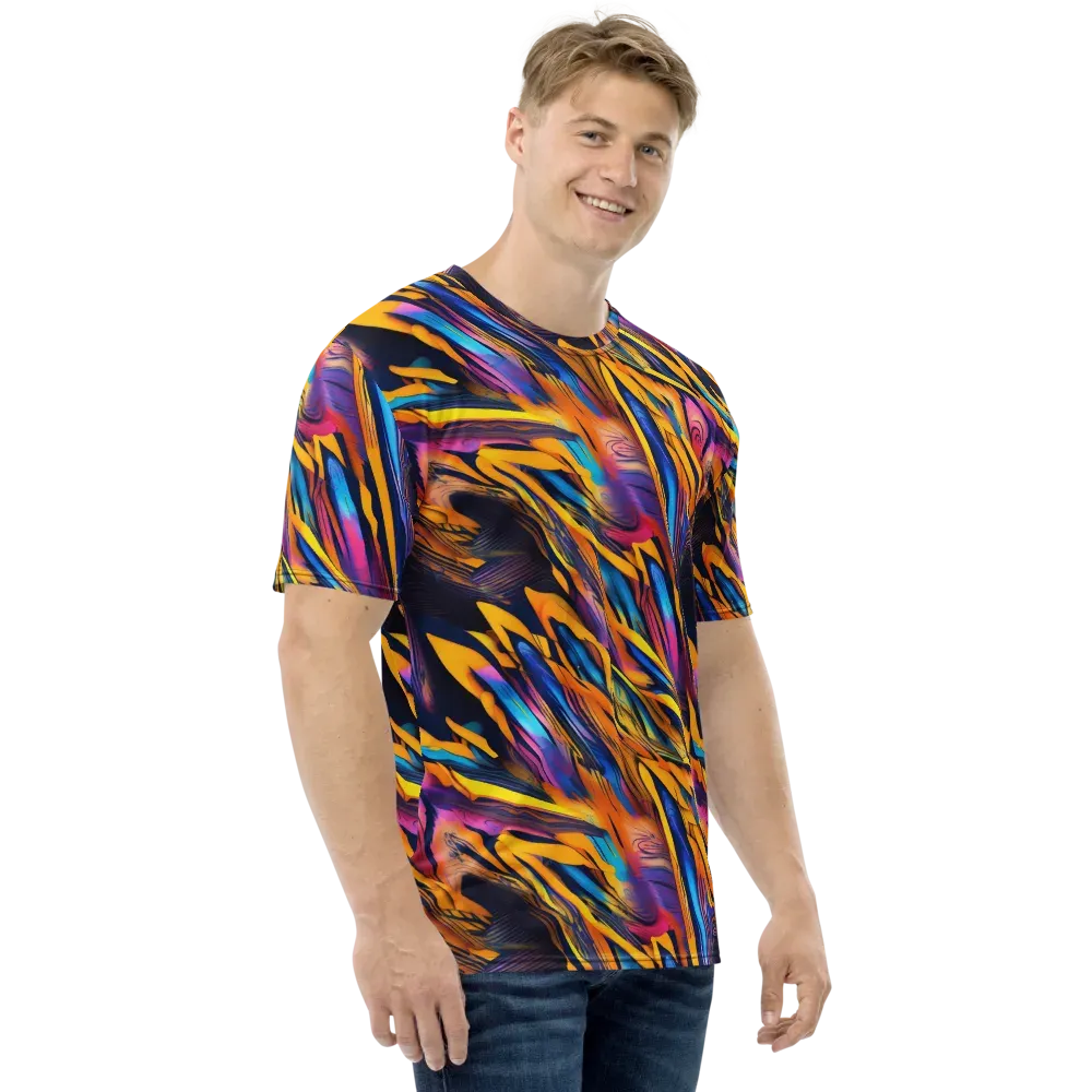 Electric Saffron on Men's Crew Neck T-Shirt — Right