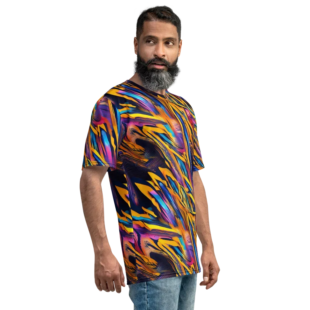 Electric Saffron on Men's Crew Neck T-Shirt — Right
