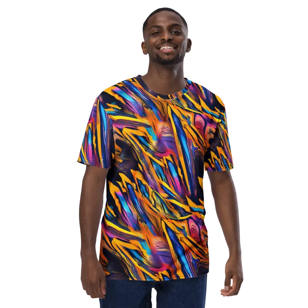 Electric Saffron on Men's Crew Neck T-Shirt — Front