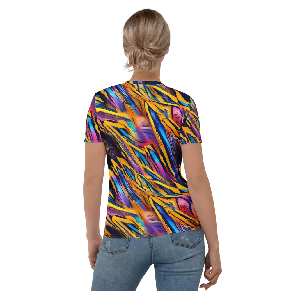 Electric Saffron on Women's Crew Neck T-Shirt — Back