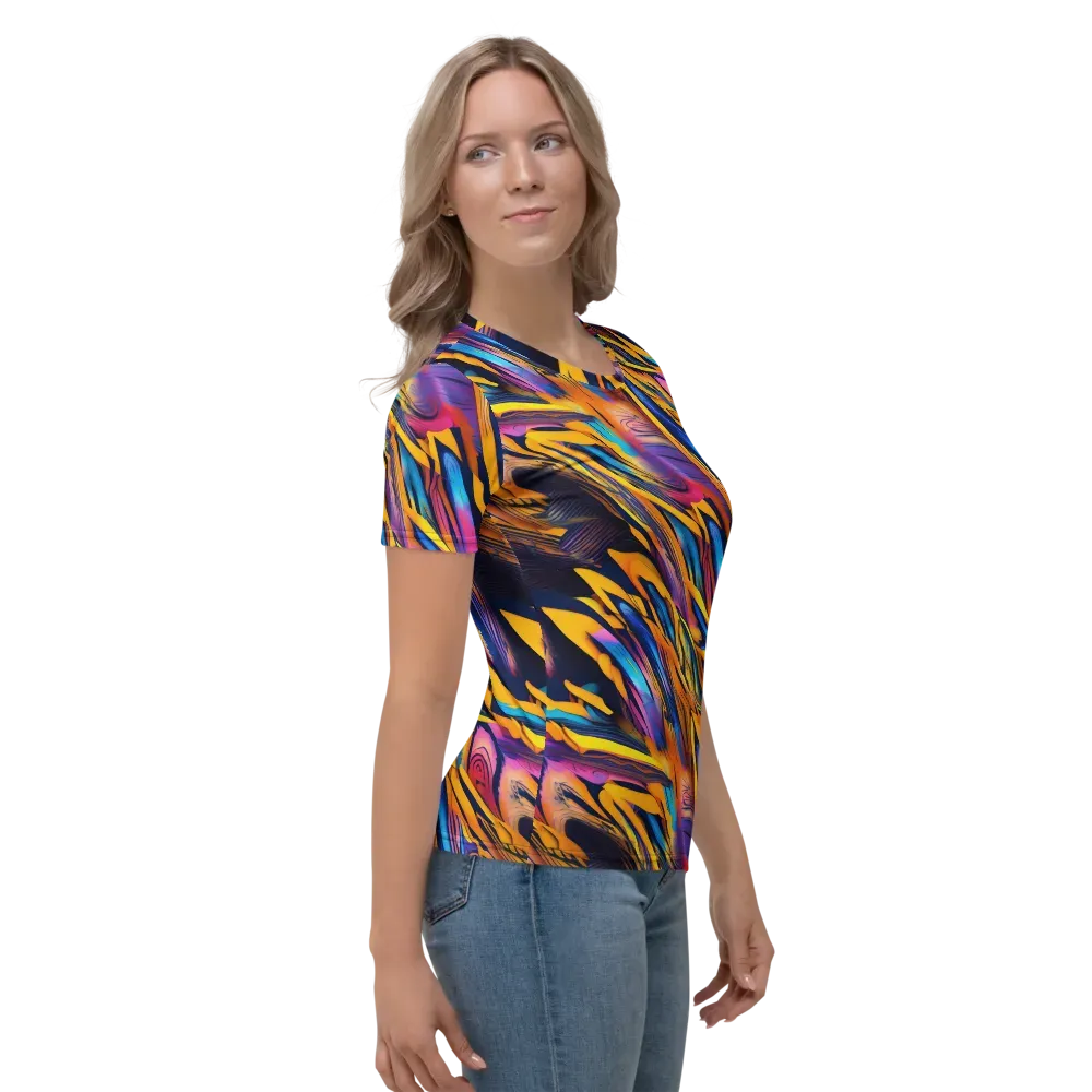 Electric Saffron on Women's Crew Neck T-Shirt — Right