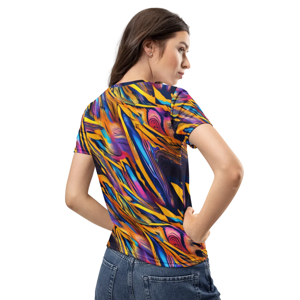 Electric Saffron on Women's Crew Neck T-Shirt — Back