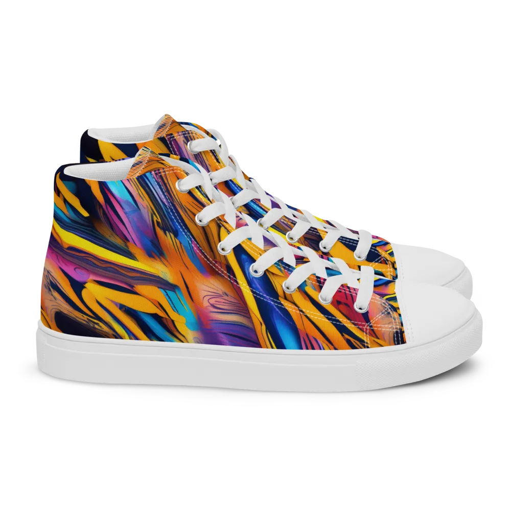 Electric Saffron on Women's High Top Canvas Shoes — Right