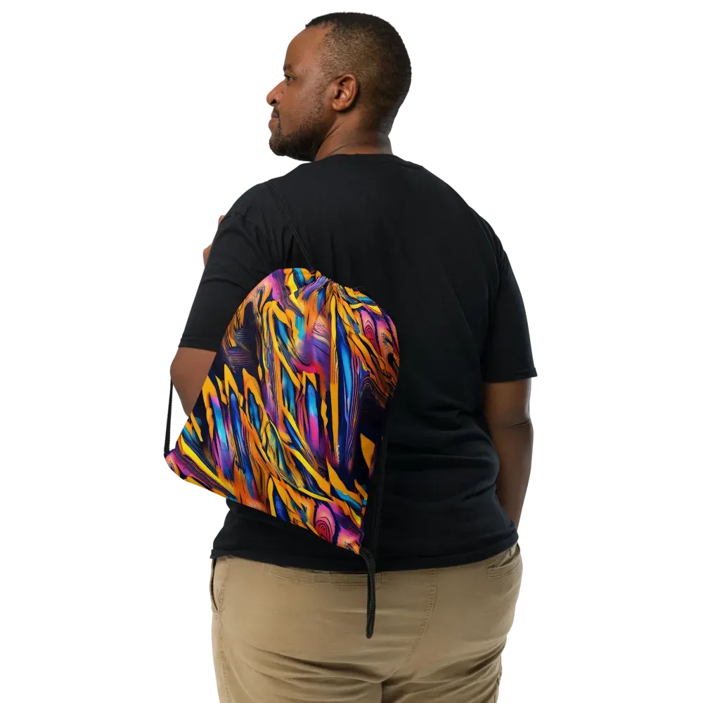 Electric Saffron on Drawstring Bag — Front