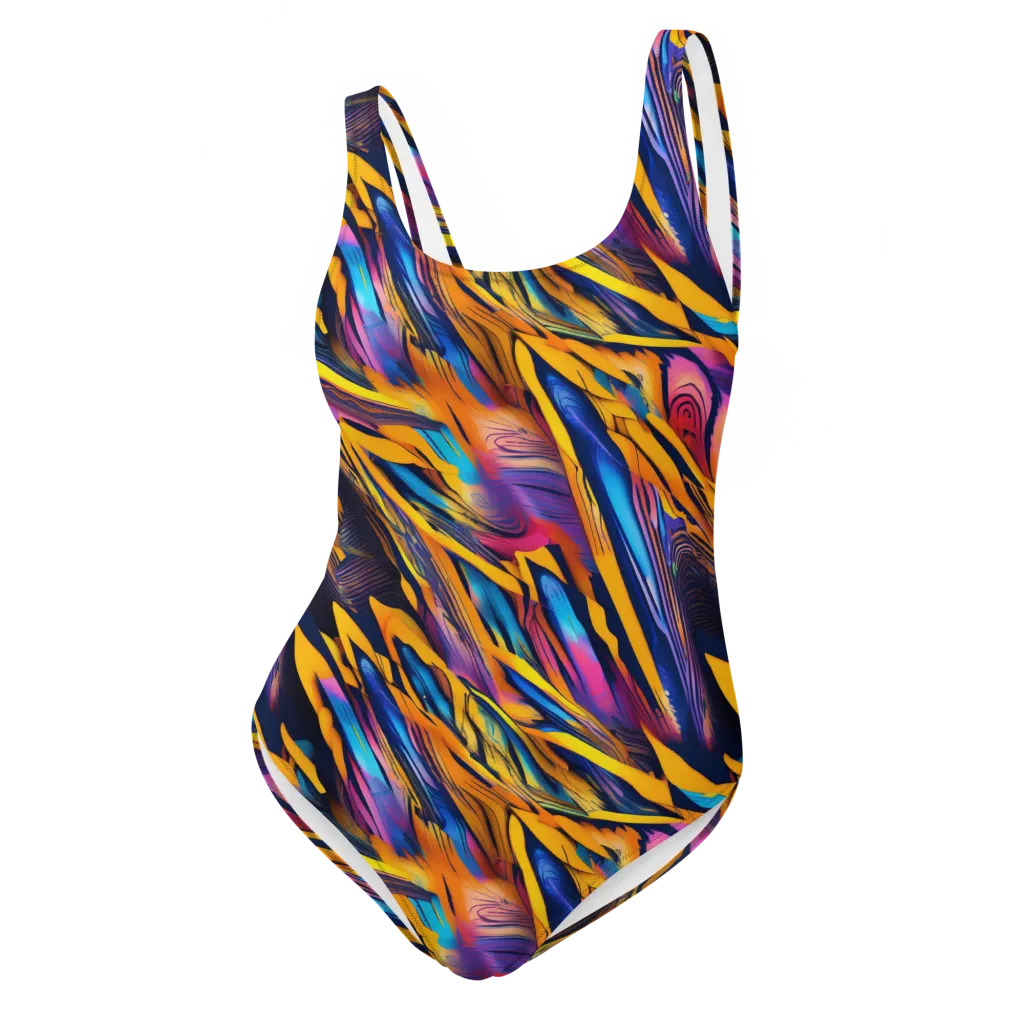 Electric Saffron on One-Piece Swimsuit — Front