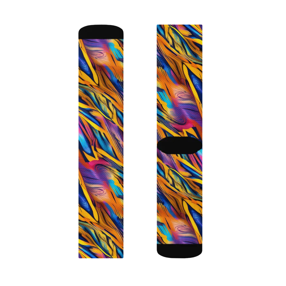 Electric Saffron on Socks — Left Sock