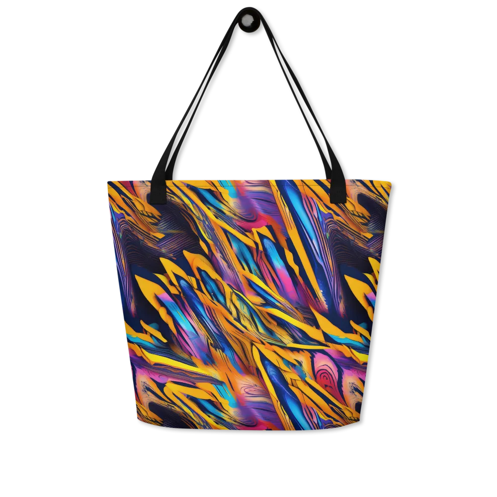 Electric Saffron on Large Tote Bag W/ Pocket — Front