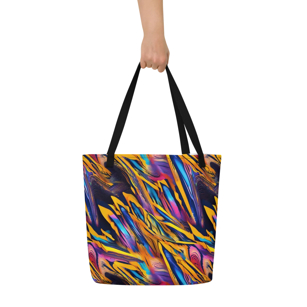 Electric Saffron on Large Tote Bag W/ Pocket — Front