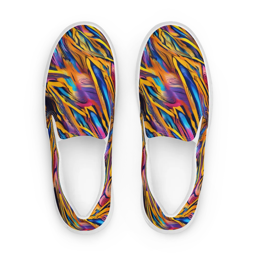 Electric Saffron on Women's Slip-On Canvas Shoes — Front
