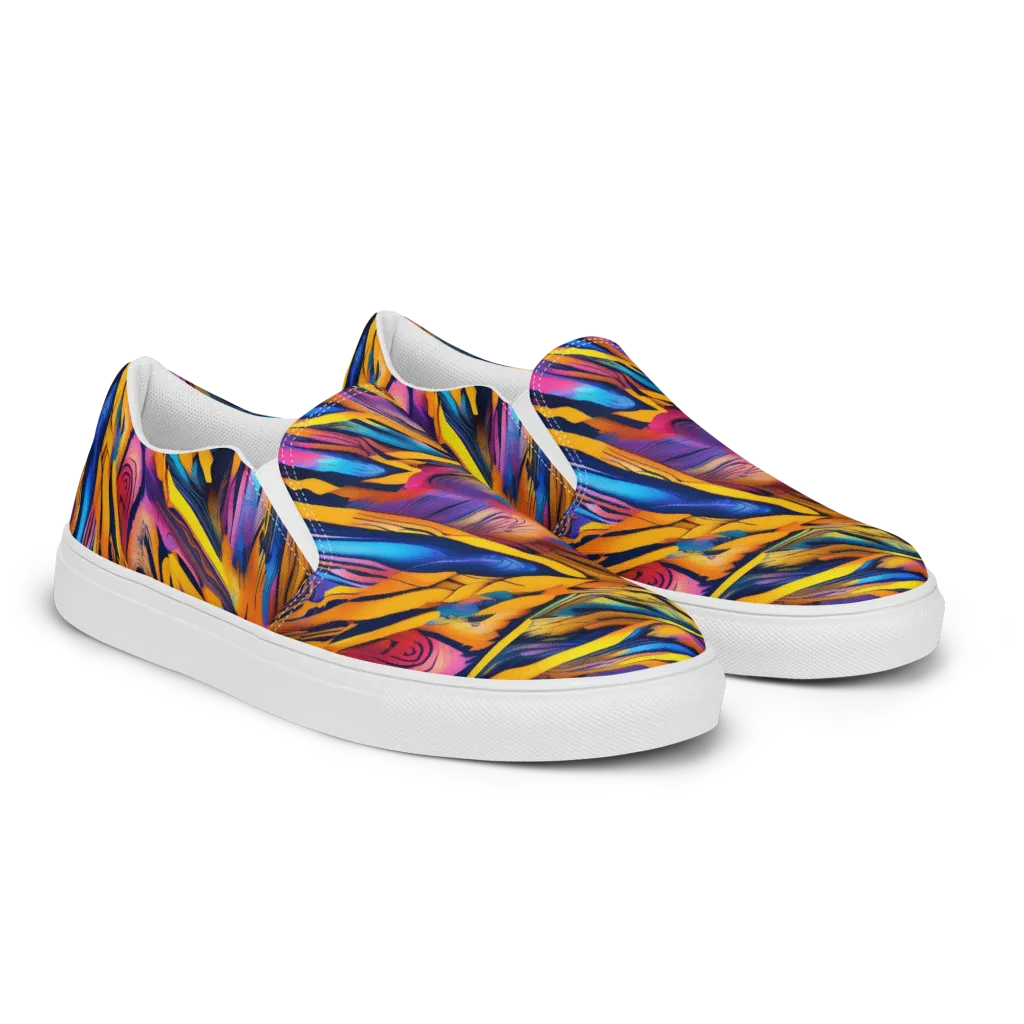 Electric Saffron on Women's Slip-On Canvas Shoes — Right Front