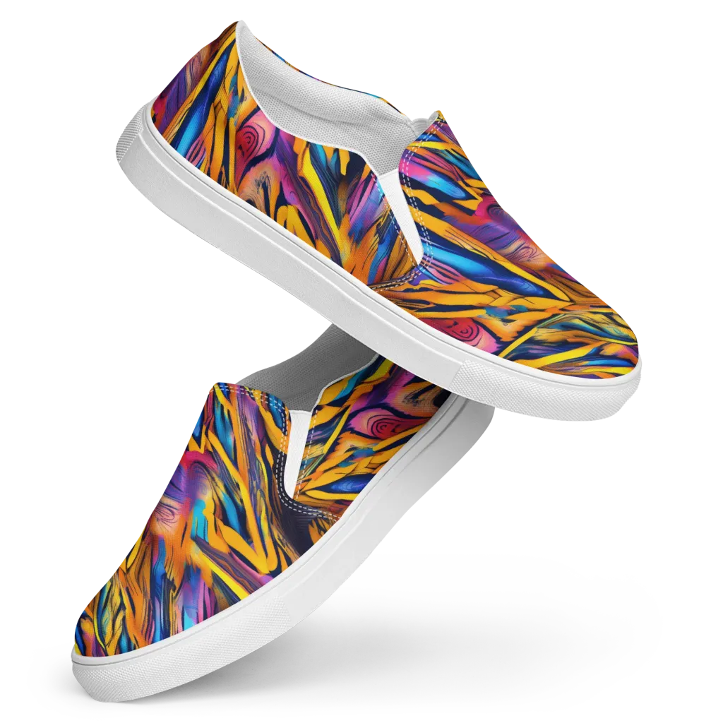Electric Saffron on Women's Slip-On Canvas Shoes — Front