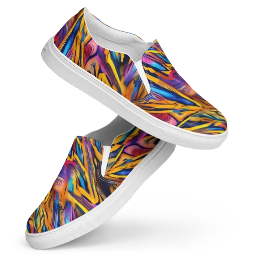 Electric Saffron on a Women's Slip-On Canvas Shoes