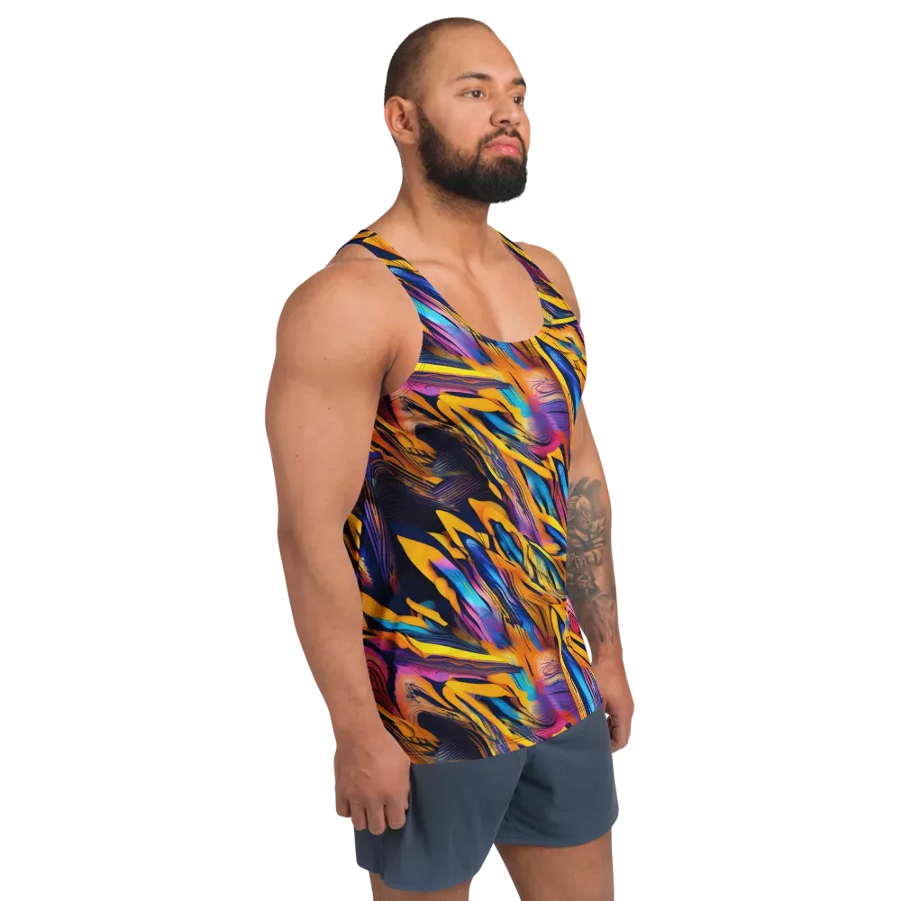 Electric Saffron on Men's Tank Top — Right Front