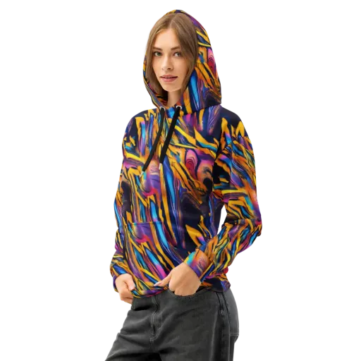 Electric Saffron on a Cotton Hoodie