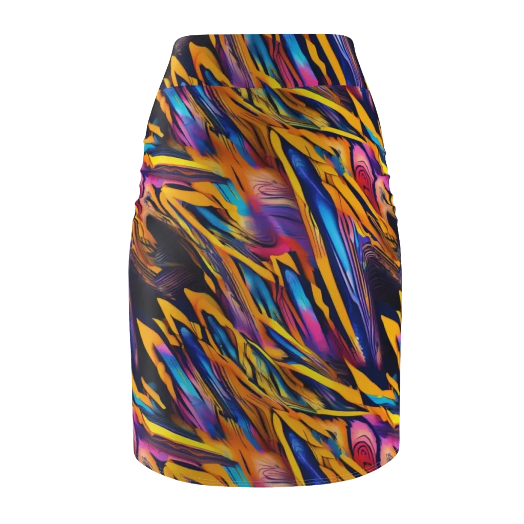 Electric Saffron on Pencil Skirt — Back
