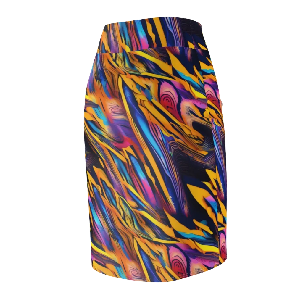 Electric Saffron on Pencil Skirt — Back Side