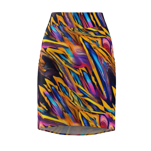Electric Saffron on a Pencil Skirt