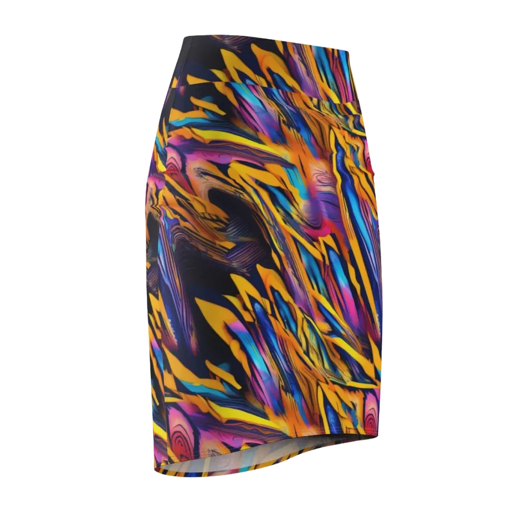 Electric Saffron on Pencil Skirt — Front Side