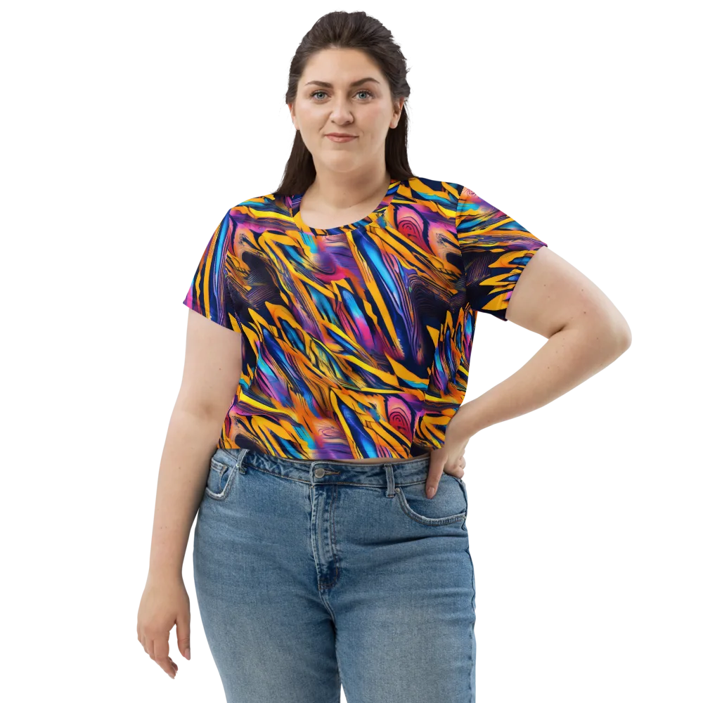 Electric Saffron on Crop Tee — Front