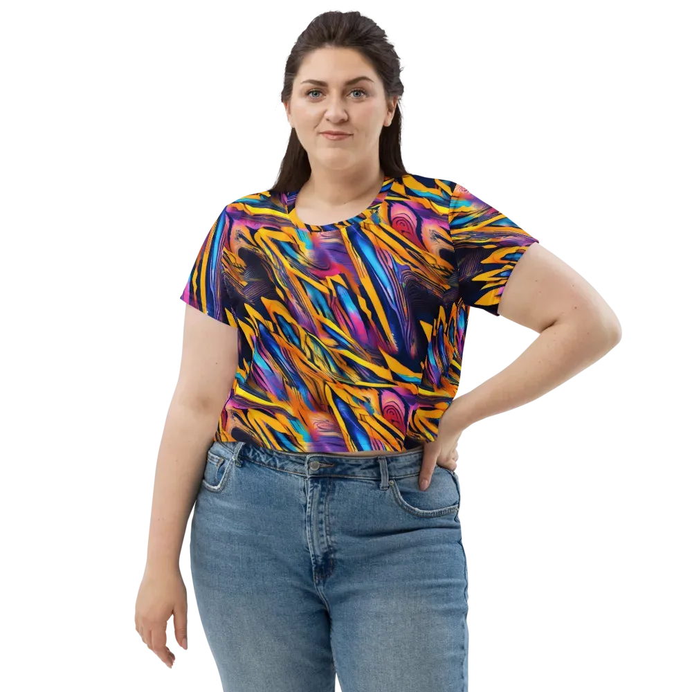 Electric Saffron on Crop Tee — Front