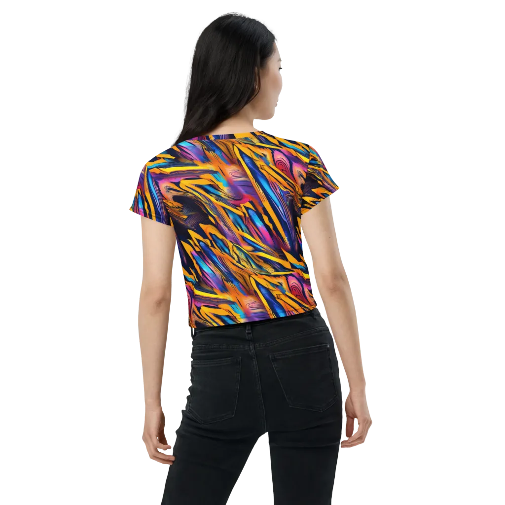 Electric Saffron on Crop Tee — Back