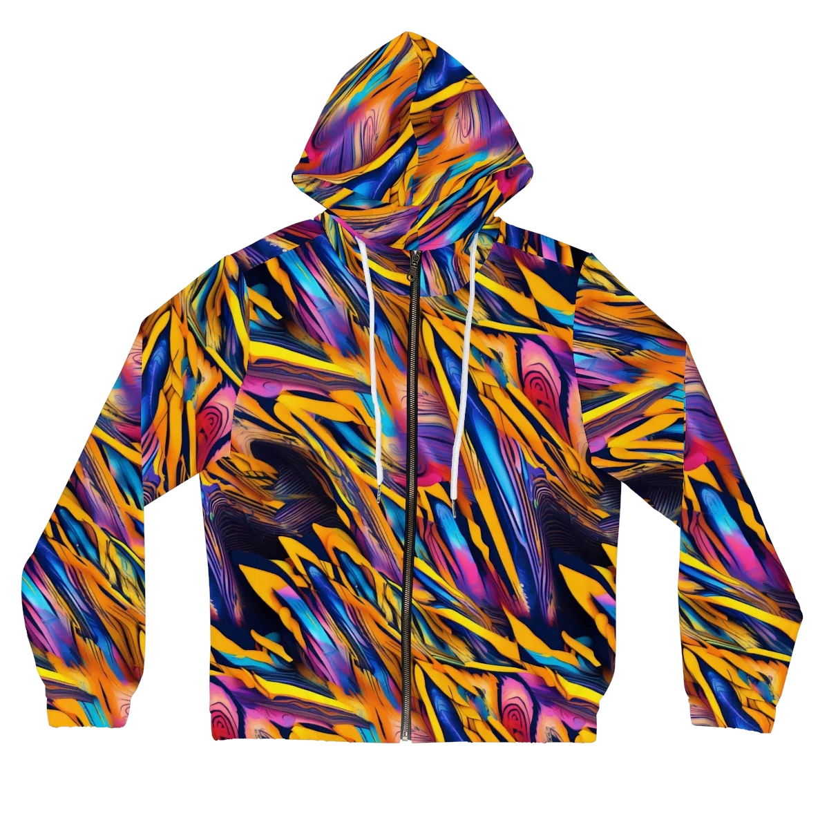Electric Saffron on Women's Full-Zip Hoodie — Front
