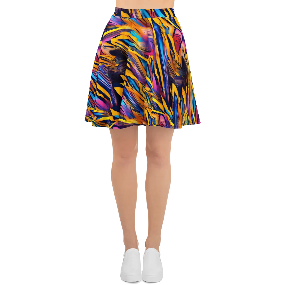 Electric Saffron on Skater Skirt — Front