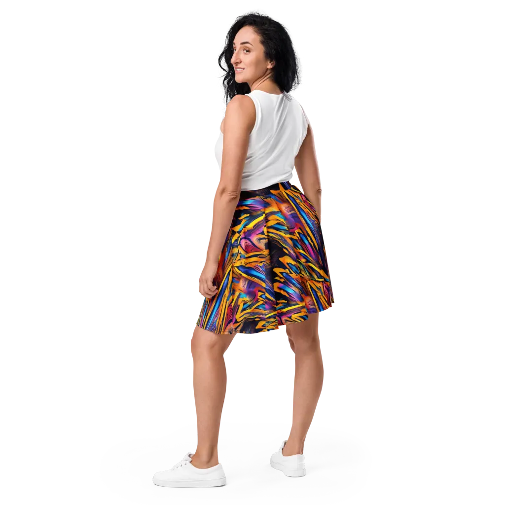 Electric Saffron on Skater Skirt — Back