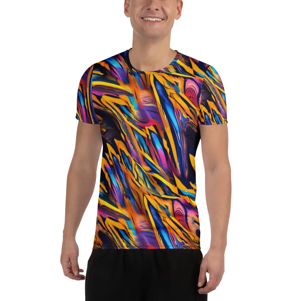 Electric Saffron on Men's Athletic T-Shirt — Front