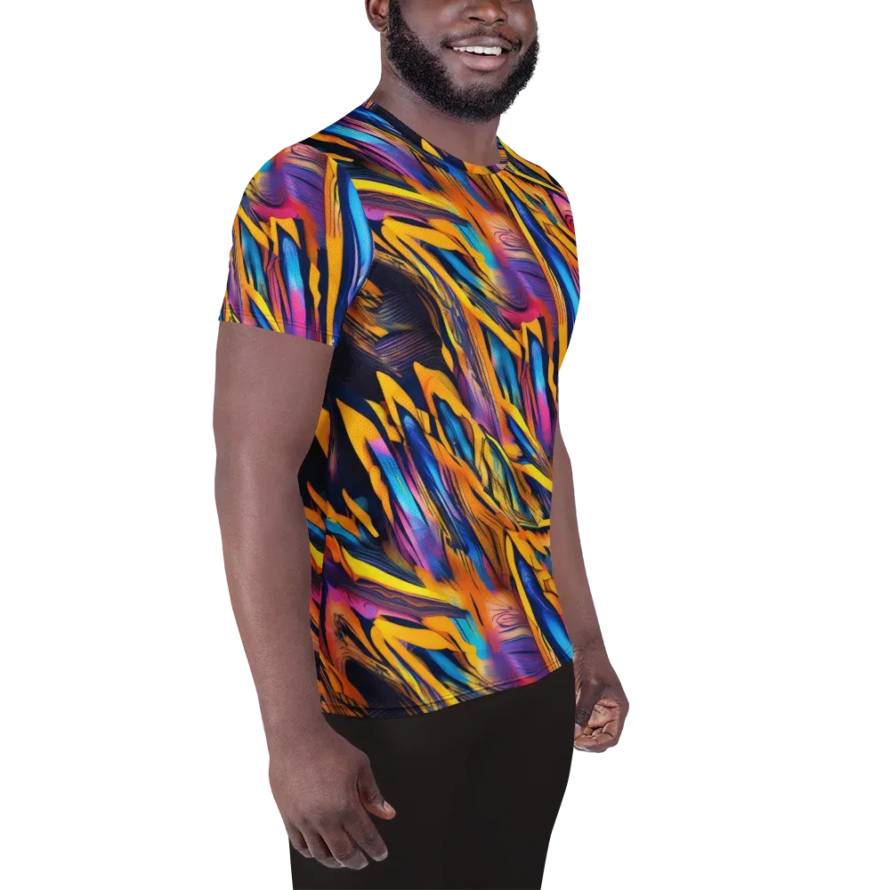 Electric Saffron on Men's Athletic T-Shirt — Right