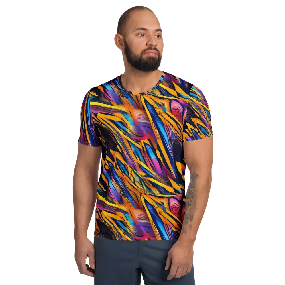 Electric Saffron on Men's Athletic T-Shirt — Front