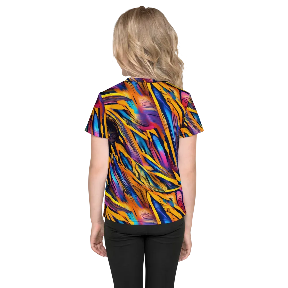 Electric Saffron on Kids Crew Neck T-Shirt — Back