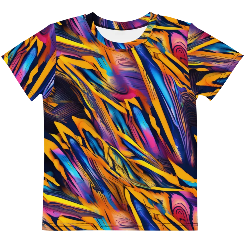 Electric Saffron on Kids Crew Neck T-Shirt — Front