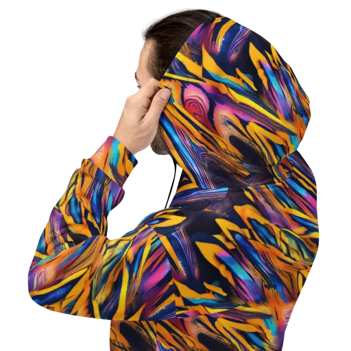Electric Saffron on a Hoodie