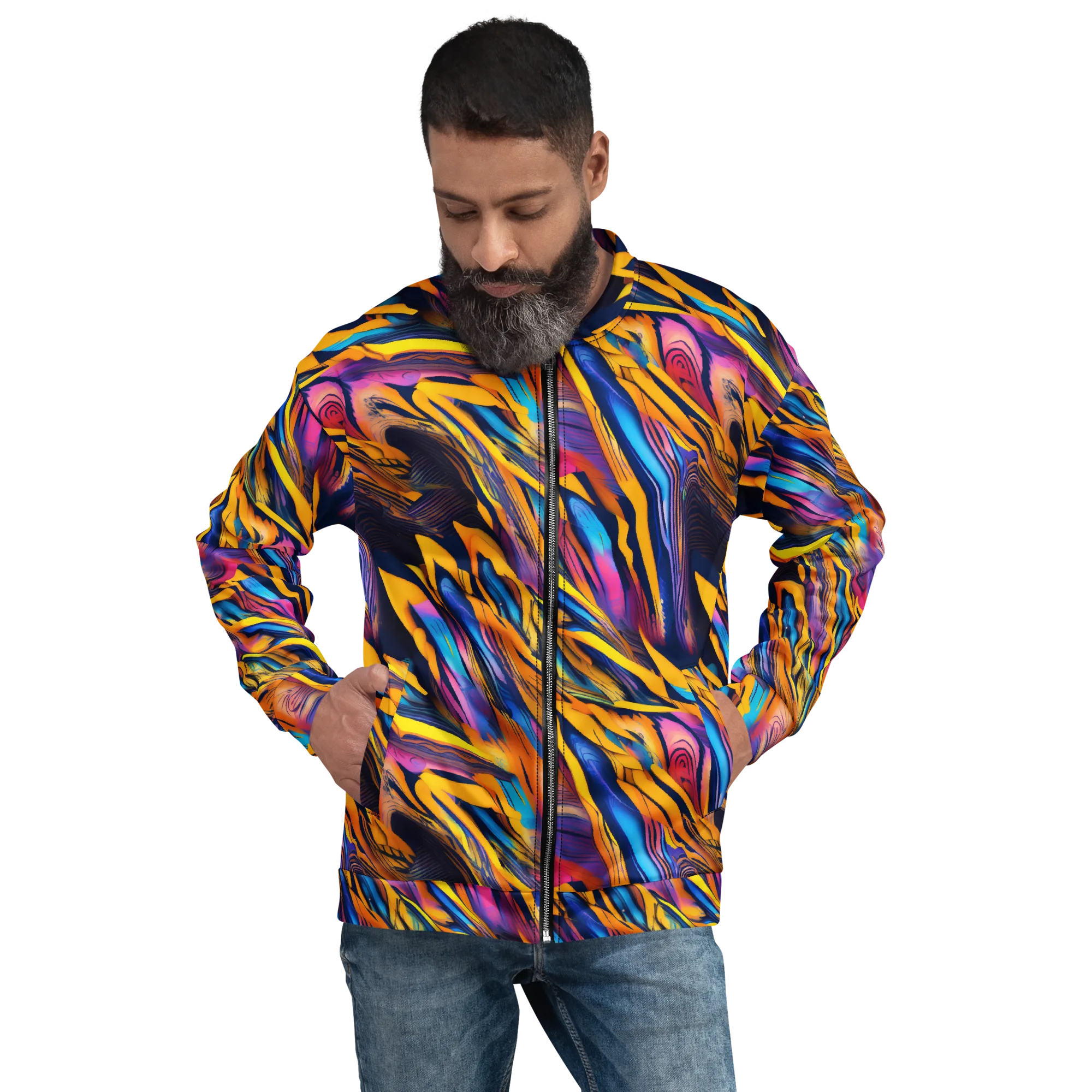 Electric Saffron on Bomber Jacket — Front