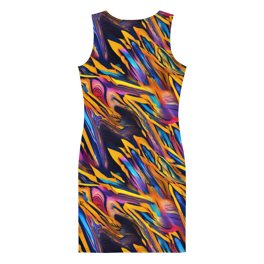 Electric Saffron on Bodycon Dress — Back