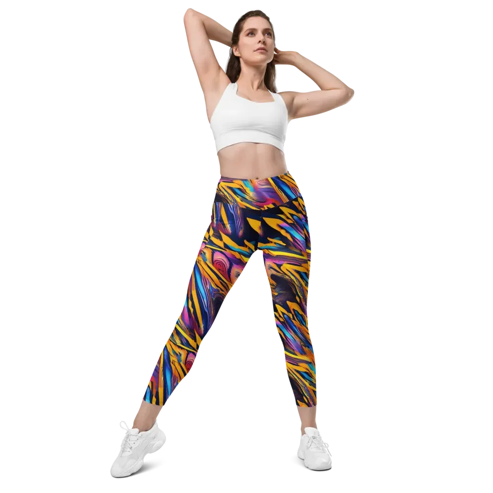 Electric Saffron on Leggings with Pockets — Front