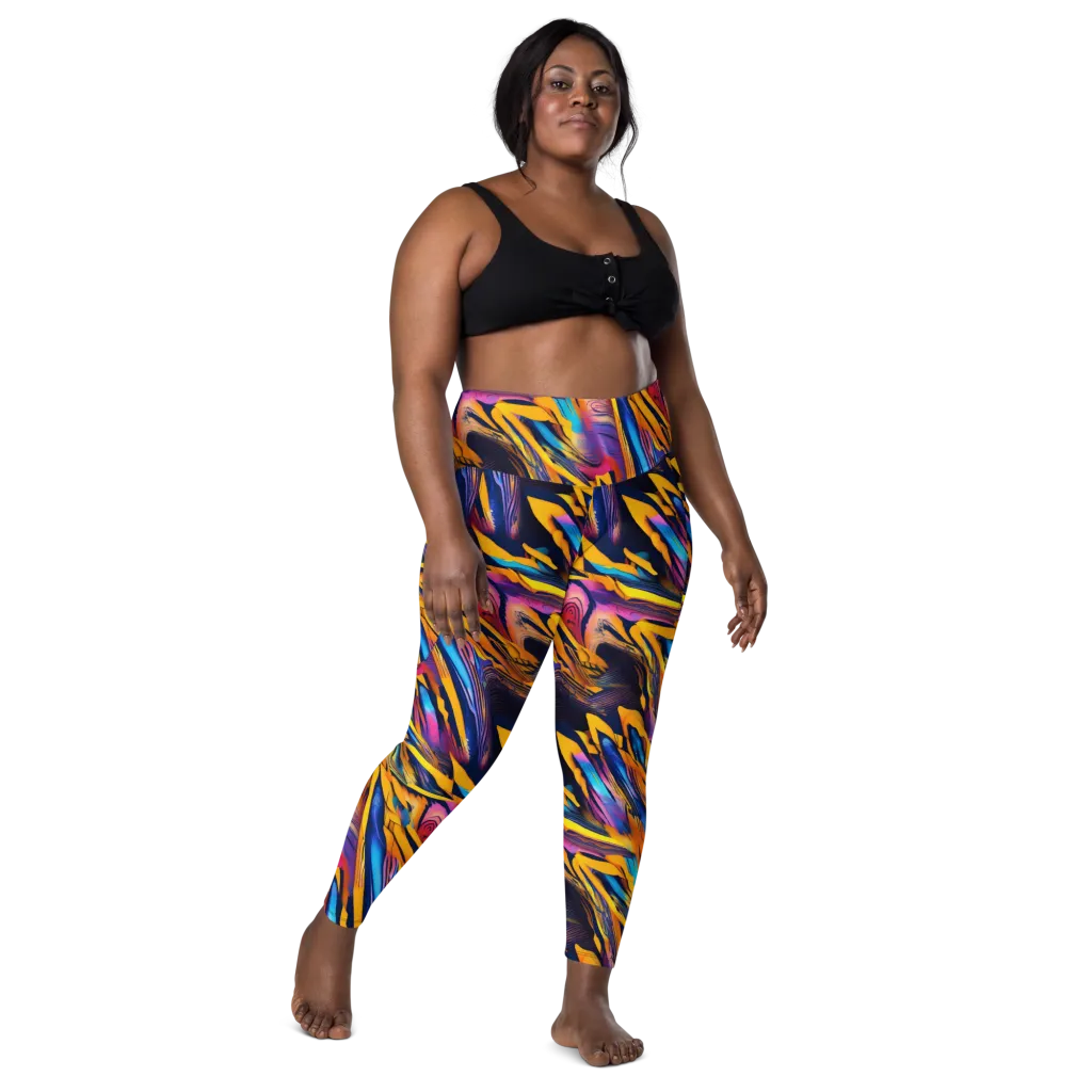 Electric Saffron on Leggings with Pockets — Front