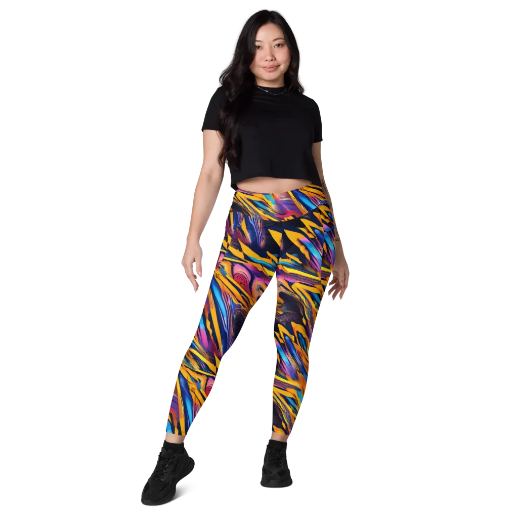 Electric Saffron on Leggings with Pockets — Front