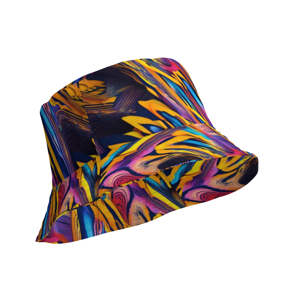Electric Saffron on Reversible Bucket Hat — Product details Outside