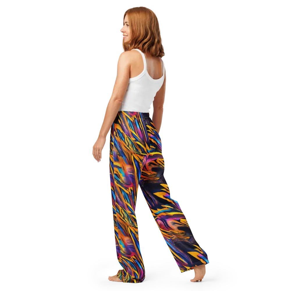 Electric Saffron on Women's Pajama Pants — Back
