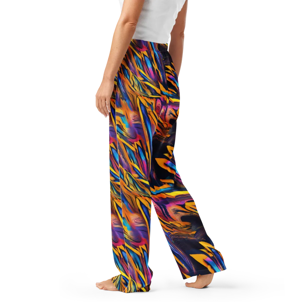 Electric Saffron on Women's Pajama Pants — Left