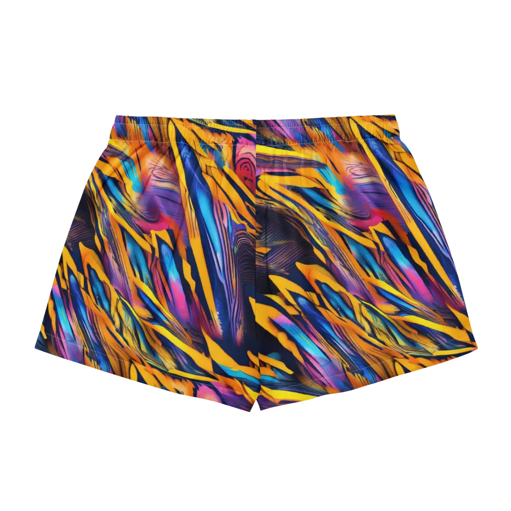 Electric Saffron on Women's Pajama Shorts — Back