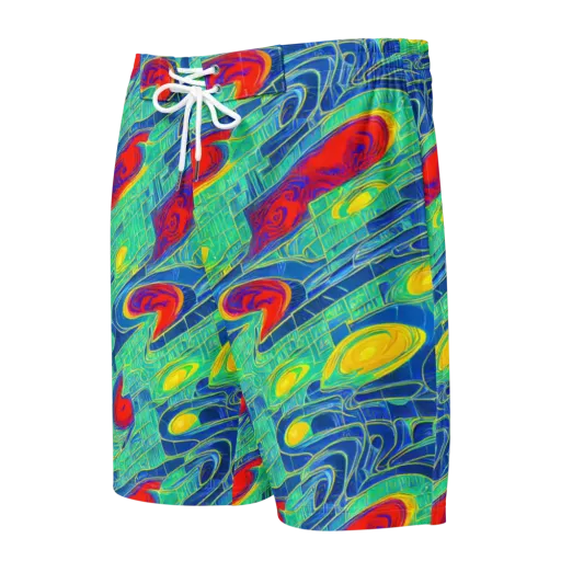 Neon Raceway on a Men's Board Shorts