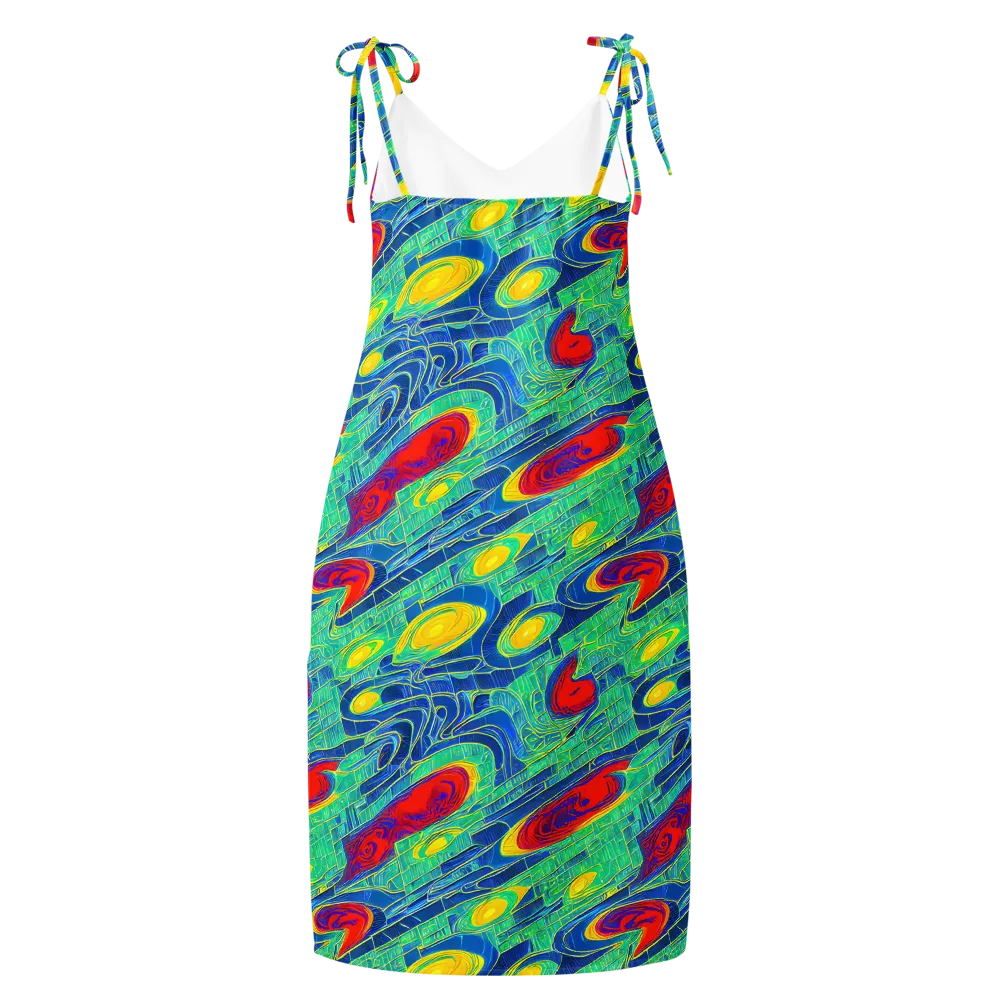 Neon Raceway on Slip Dress — Back